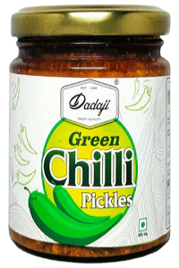 Dadaji Green Chilli Pickle | Fiery, Tangy & Spicy | Good for Rice, Parathas, Sandwiches & Wraps | Pickles & Chutneys