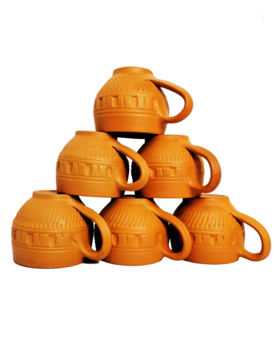 Terracotta Non Glazed Cups (6pcs )