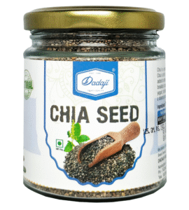 Dadaji Chia Seeds | Rich in Omega-3, Protein & Antioxidants | Good for Smoothies, Pudding, Falooda & Cereals | 125gm | Superfoods & Healthy Snacks