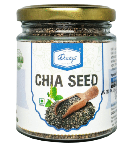 Dadaji Chia Seeds | Rich in Omega-3, Protein & Antioxidants | Good for Smoothies, Pudding, Falooda & Cereals | 125gm | Superfoods & Healthy Snacks