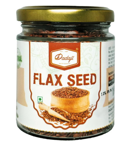 Dadaji Flax Seeds | Rich in Omega-3 & Dietary Fiber | Good for Smoothies, Baking & Salads | 125gm | Superfoods & Healthy Snacks