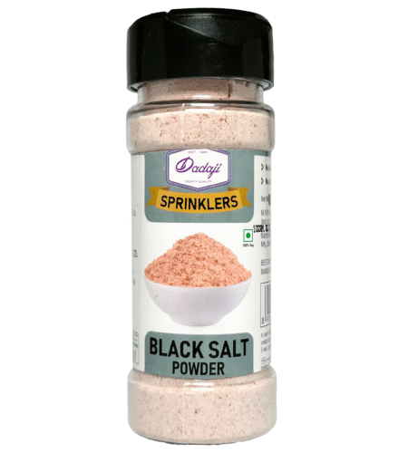 Dadaji Black Salt Powder | Pure & Natural Sprinkler | Good for Chaats, Salads, Drinks & Seasoning | 100gm | Salt & Seasonings