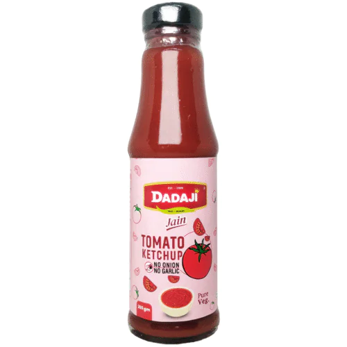 Dadaji Jain Red Chilli Sauce | No Onion & No Garlic | Spicy & Tangy Red Chilli Flavor | Authentic Jain Recipe | Perfect for Noodles, Momos & Snacks | Smooth & Rich Texture | No Artificial Colors or Preservatives | Ideal for Daily Use | 200gm | Sauces & Condiments