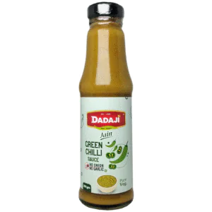 Dadaji Jain Green Chilli Sauce | No Onion & No Garlic | Fresh & Spicy Green Chilli Flavor | Authentic Jain Recipe | Perfect for Snacks, Rolls & Fast Food | Smooth & Zesty Taste | No Artificial Colors or Preservatives | Ideal for Daily Use | 200gm | Sauces & Condiments