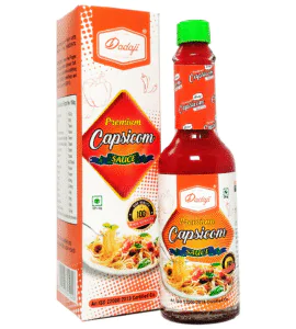 Dadaji Capsico Hot Pepper Sauce | Spicy Red Chilli Sauce | Bold & Fiery Taste | Perfect for Snacks, Noodles & Fast Food | Rich Capsicum Flavor | Smooth & Thick Texture | No Artificial Colors or Preservatives | Ideal for Daily Use | 60ml | Sauces & Condiments
