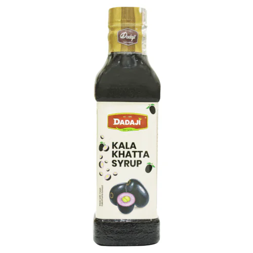 Dadaji Kala Khatta Syrup | Tangy & Sweet Black Grape Flavoured Syrup | Good for Slushies, Mocktails, Shaved Ice & Desserts | Beverages & Syrups