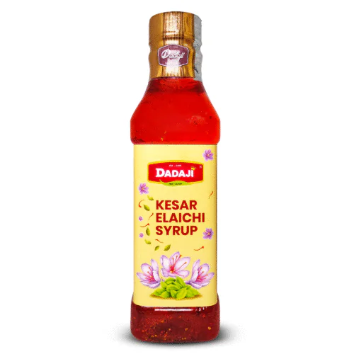 Dadaji Kesar Elaichi Syrup | Saffron Cardamom Drink | Sweet, Aromatic & Refreshing Beverage | Good for Milkshakes, Lassi & Desserts | 250ml, 750ml & 5ltr | Beverages & Syrups