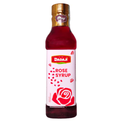 Dadaji Rose Syrup | Refreshing Floral Drink | Sweet & Aromatic Beverage | Perfect for Rose Milk, Falooda & Mocktails | Natural Cooling | Non-Alcoholic