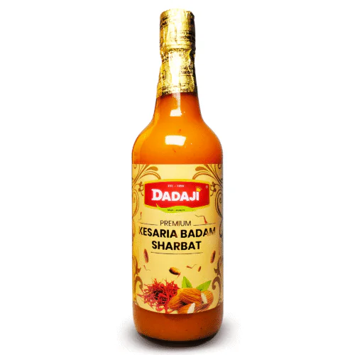 Dadaji Premium Kesaria Badam Syrup | Premium Holi Kesar Badam Drink | Traditional Sweet & Creamy Summer Cooling Drink |