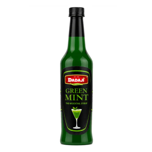 Dadaji Green Mint Mocktail Bar Syrup | Fresh & Invigorating Mint Flavoured Syrup | Good for Mocktails, Soda & Sparkling Water | Beverages & Syrups