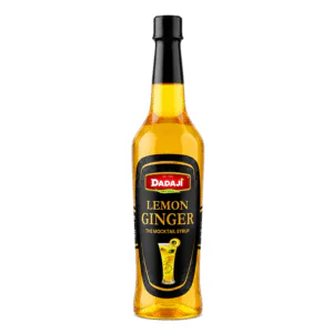 Dadaji Lemon Ginger Mocktail Bar Syrup | Zesty Lemon & Spicy Ginger Flavoured Syrup | Good for Mocktails, Soda & Sparkling Water | Beverages & Syrups